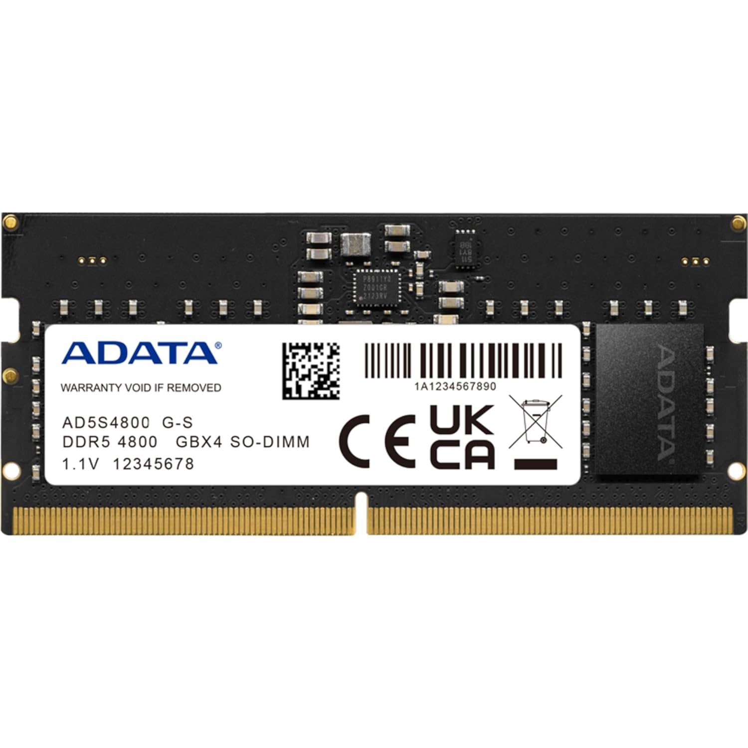 ADATA Premier (SO-DIMM) DDR5 Laptop Memory, Single RAM Module, Supports Intel & AMD Latest CPU, Intel XMP & AMD Expo, Built in PMIC, On Die ECC, Low Voltage, More Bandwidth-Without Heat Sink