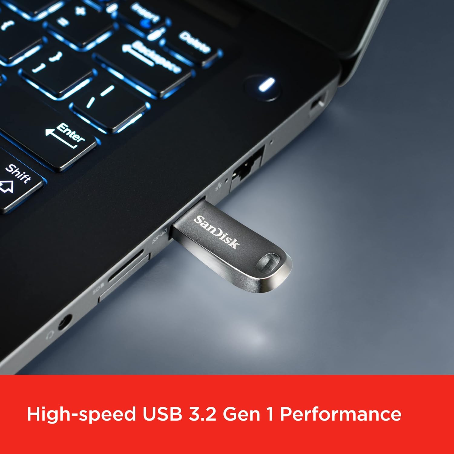 SanDisk Ultra Luxe USB 3.2 Gen 1 Flash Drive  (Silver)