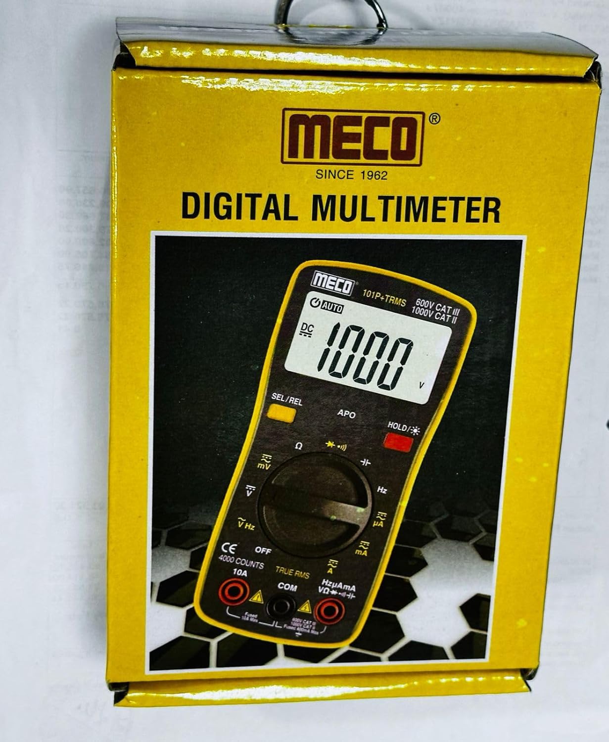 Meco 101B+  3 ¾ Digit / 4000 Count Autoranging Pocket Size Digital Multimeter with Backlight, Audible Continuity, Data Hold and APO functions