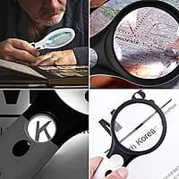 Magnifying Glass with 3 LED Lights - Dual Lenses for Reading & Jewelry Inspection