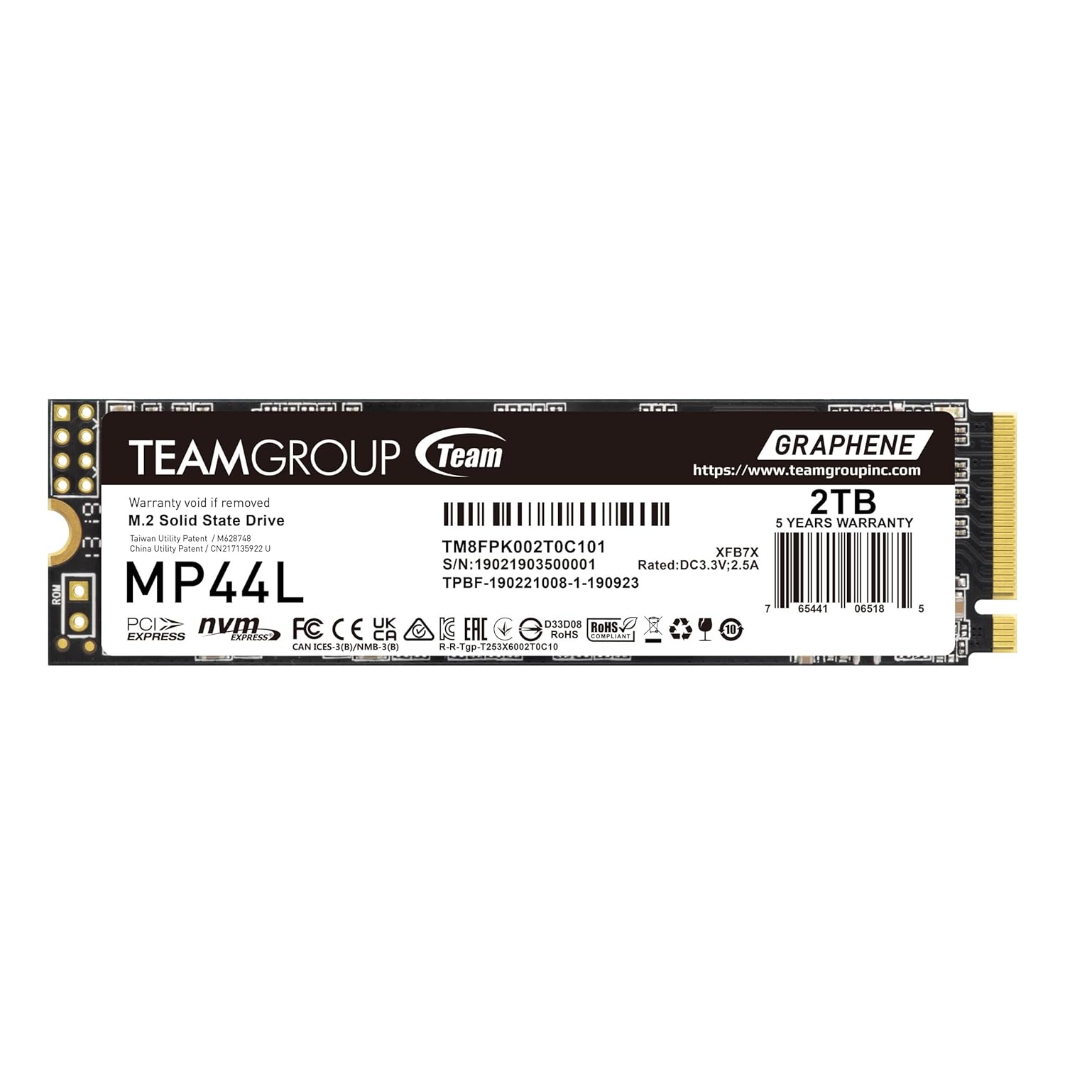 TeamGroup MP44L SLC Cache NVMe 1.4 PCIe Gen 4x4 M.2 2280 Laptop&Desktop SSD