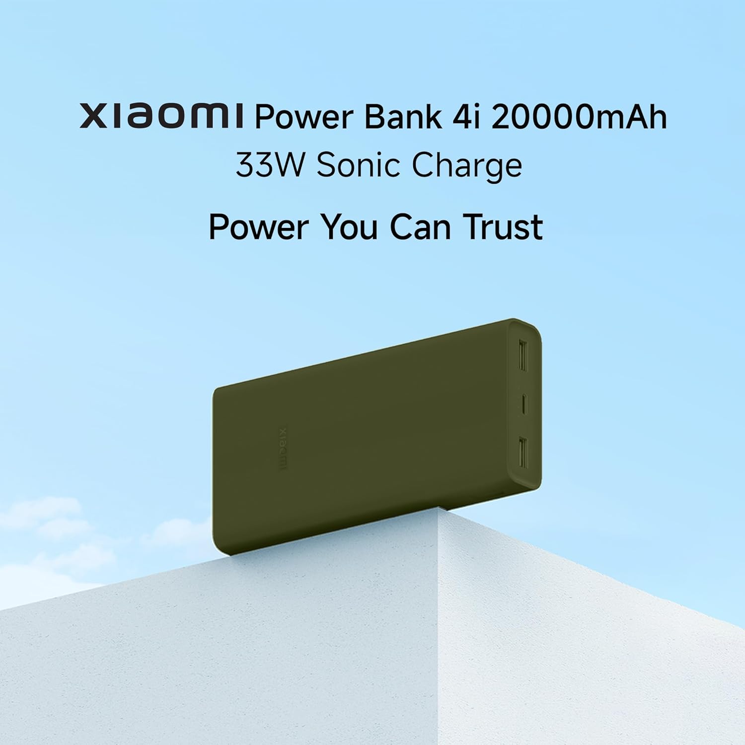 Xiaomi Power Bank 4i 20000mAh 33W Super Fast Charging PD | Power Delivery | QC 3.0|Type C Input & Output |Triple Output Ports|Supports Android,Apple, Tablets, Earbuds, Watches