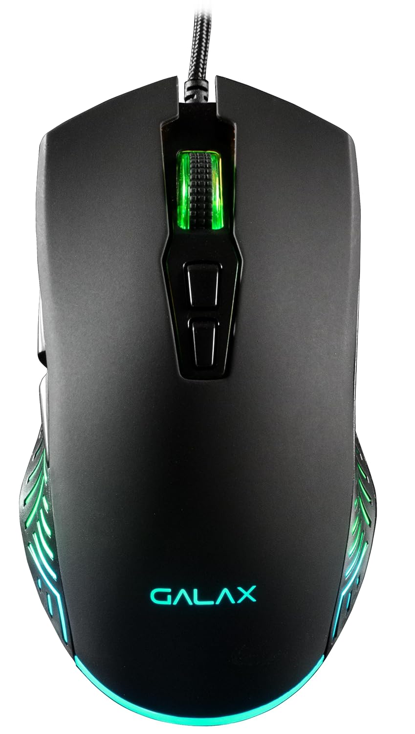 GALAX Slider-03 USB Wired Gaming Mouse | 7 Programmable Buttons | Customizable RGB Lights | Ergonomic Design | 7200 DPI Gaming Grade Sensor | 1.5m Braided Cable | 16.8mn Color, Light Weight - Black