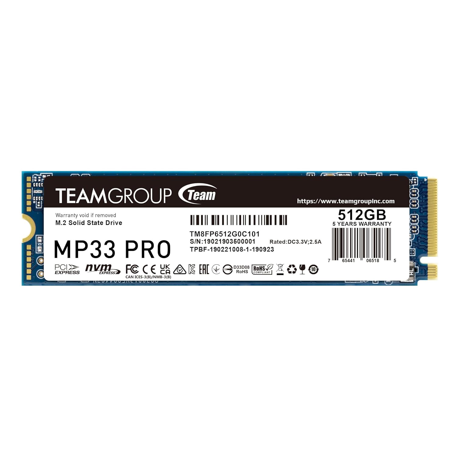 TeamGroup Nvme M.2 2280 Pcie Gen 3 Gaming SSD, 3D NAND TLC, SLC Cache, Internal Solid State Drive , High Performance, Low Latency, ECC Function, for PC & Laptop suggest title