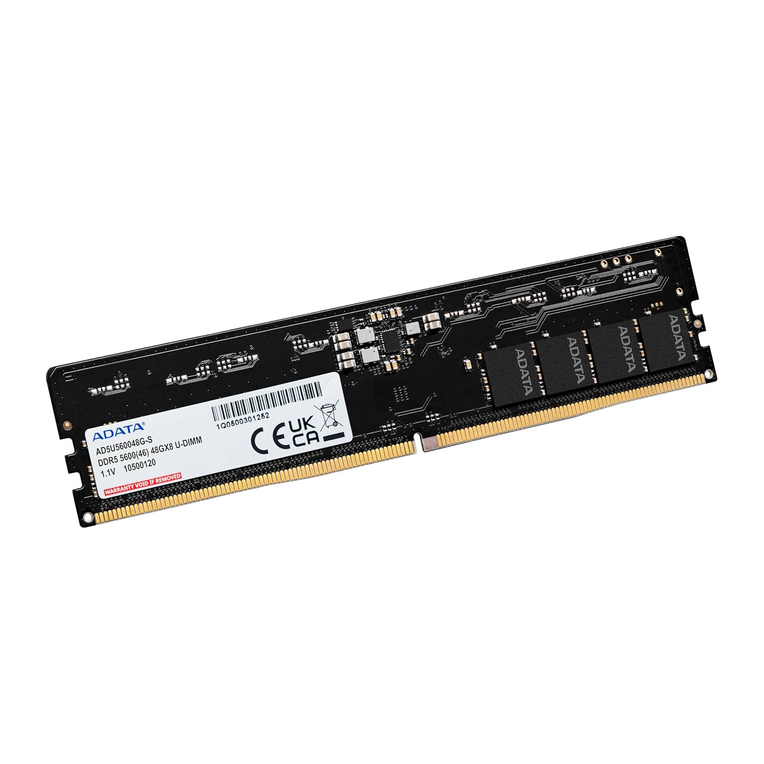 ADATA (UDIMM) DDR5 Desktop Memory, Single RAM Module, Supports Intel & AMD Latest CPU, Intel XMP & AMD Expo, Built in PMIC, On Die ECC, Low Voltage, More Bandwidth, Without Heat Sink