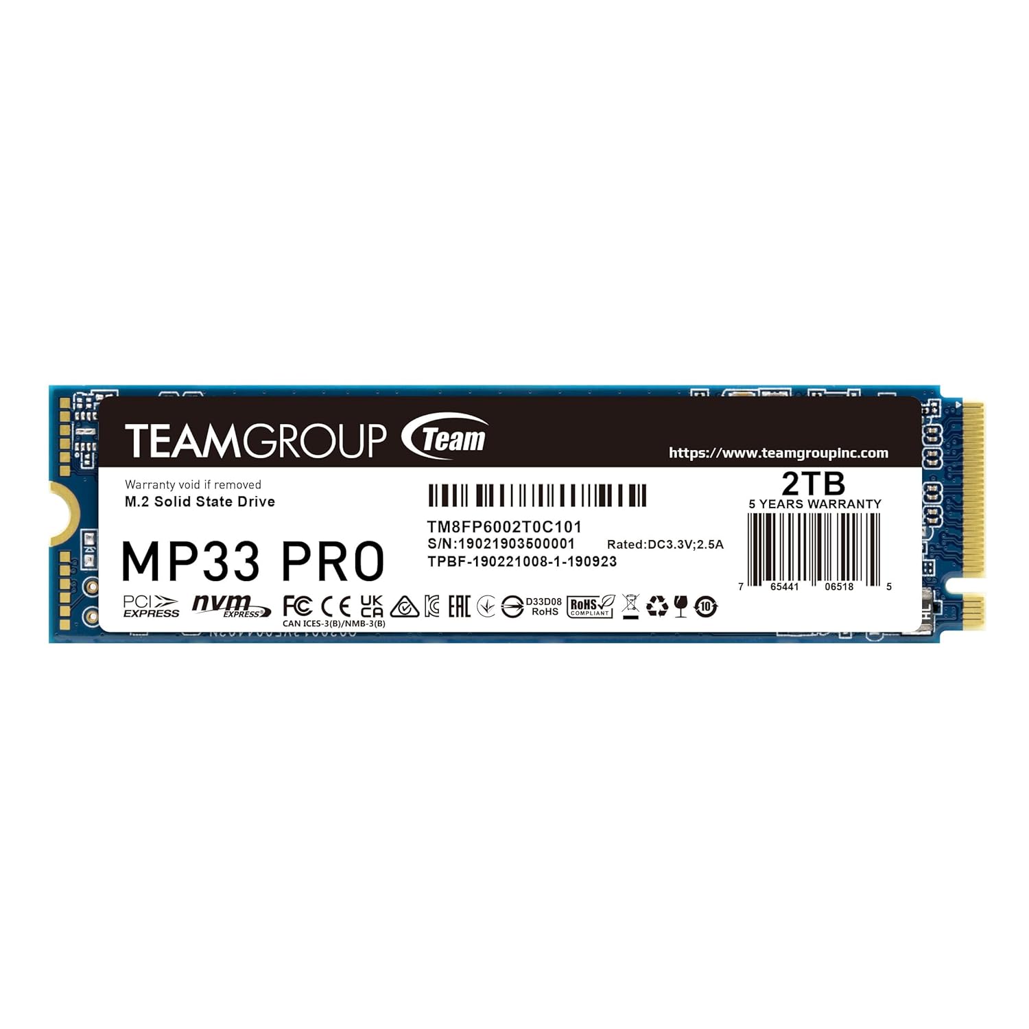 TeamGroup Nvme M.2 2280 Pcie Gen 3 Gaming SSD, 3D NAND TLC, SLC Cache, Internal Solid State Drive , High Performance, Low Latency, ECC Function, for PC & Laptop suggest title