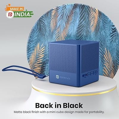 Portronics Bounce 2 5W Portable Bluetooth Speaker with in-Built FM Radio, Type C Charging Port with 5 Hrs Playback(Blue)