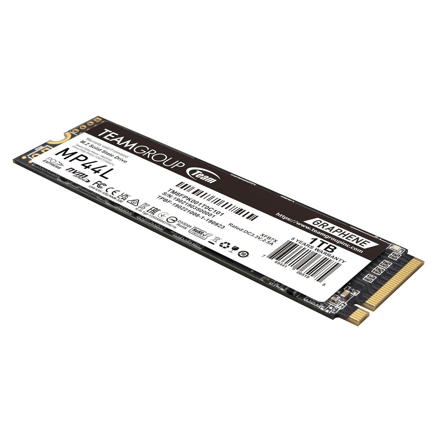 TeamGroup MP44L SLC Cache NVMe 1.4 PCIe Gen 4x4 M.2 2280 Laptop&Desktop SSD