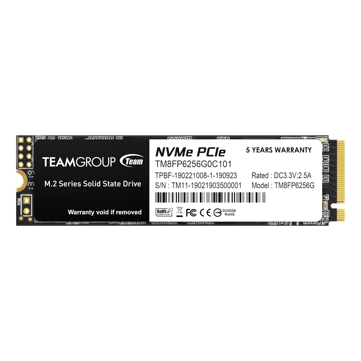 TeamGroup Nvme M.2 2280 Pcie Gen 3 Gaming SSD, 3D NAND TLC, SLC Cache, Internal Solid State Drive , High Performance, Low Latency, ECC Function, for PC & Laptop suggest title