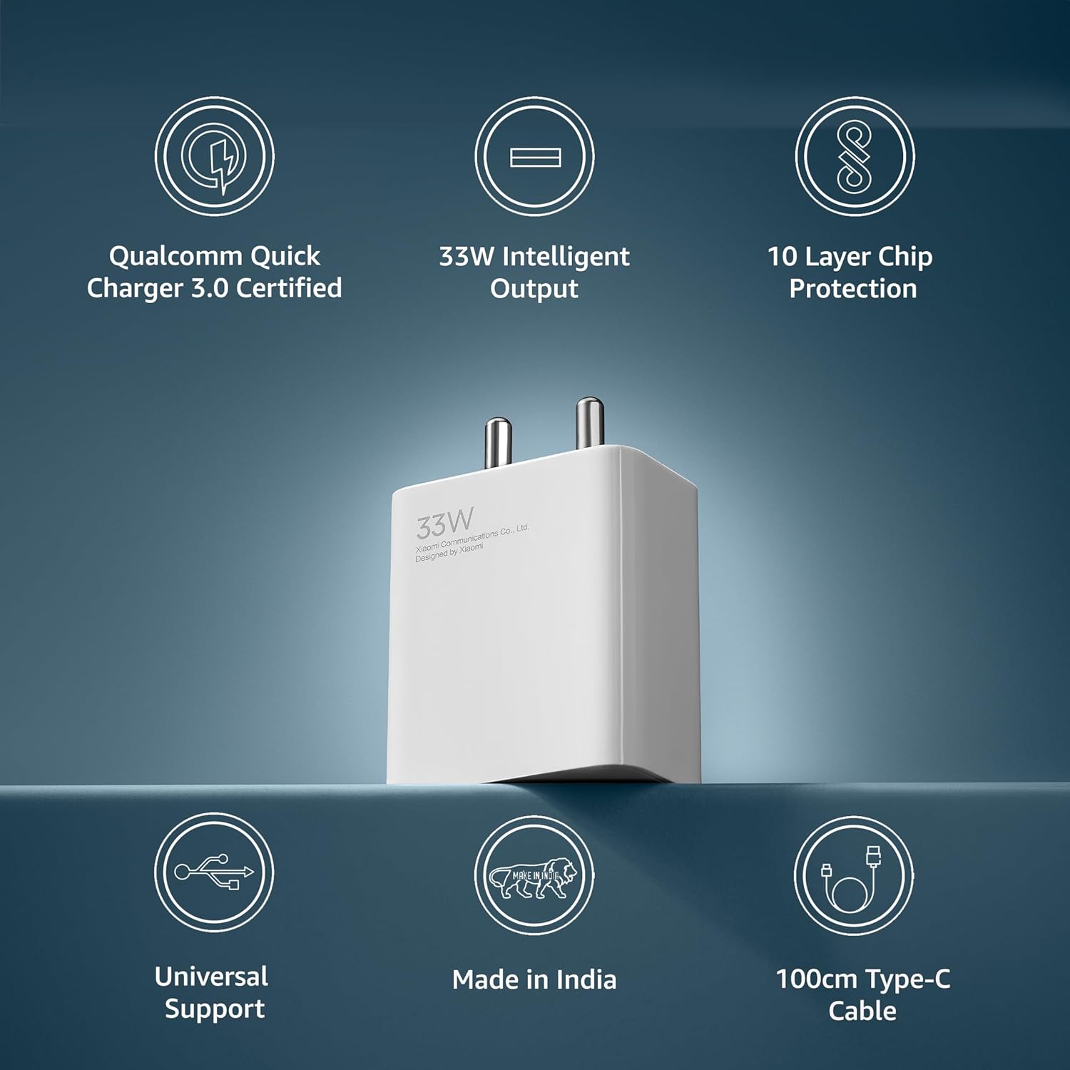 Mi 33W Wall Charger (Type-A + Type-C)