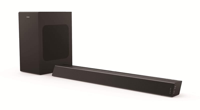 Philips Audio TAB7305 2.1Ch 300W Bluetooth Soundbar With Wireless Subwoofer, Dolby Audio, Hdmi Arc And Optical Input