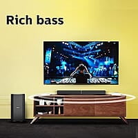 Philips Convertible Soundbar MMS8085B 2.1 Channel 80W with USB, Bluetooth Connectivity (Black) | Superior Sound