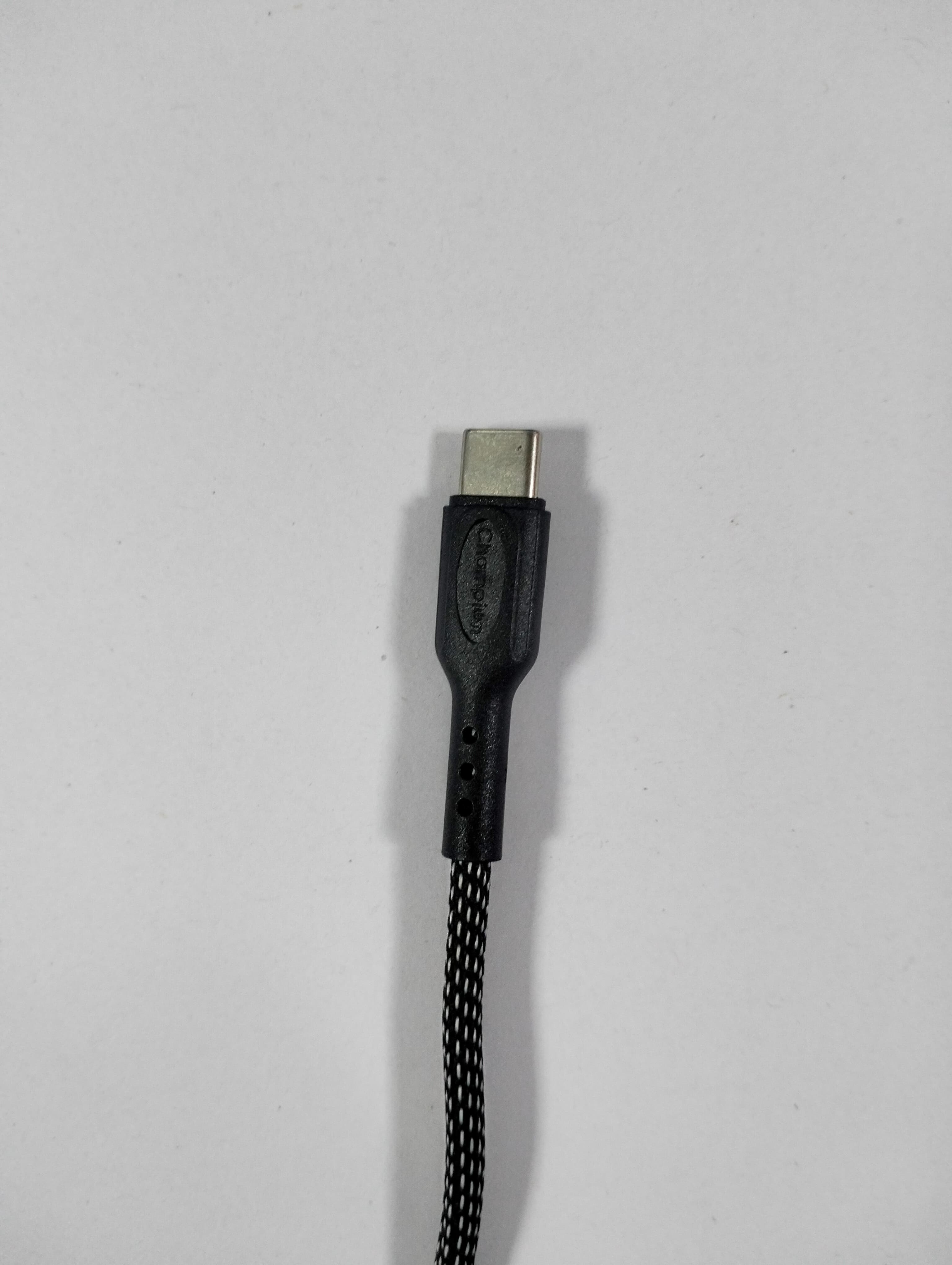 Champion USB 3Amp Data Sync & Charging Cable Braided 1M for all Android & Micro USB Devices (Black)