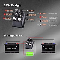 DPDT 16 Amp 6 Pins Mini Toggle Switch - 3 Position ON/Off/ON for Car, Auto, and Boat