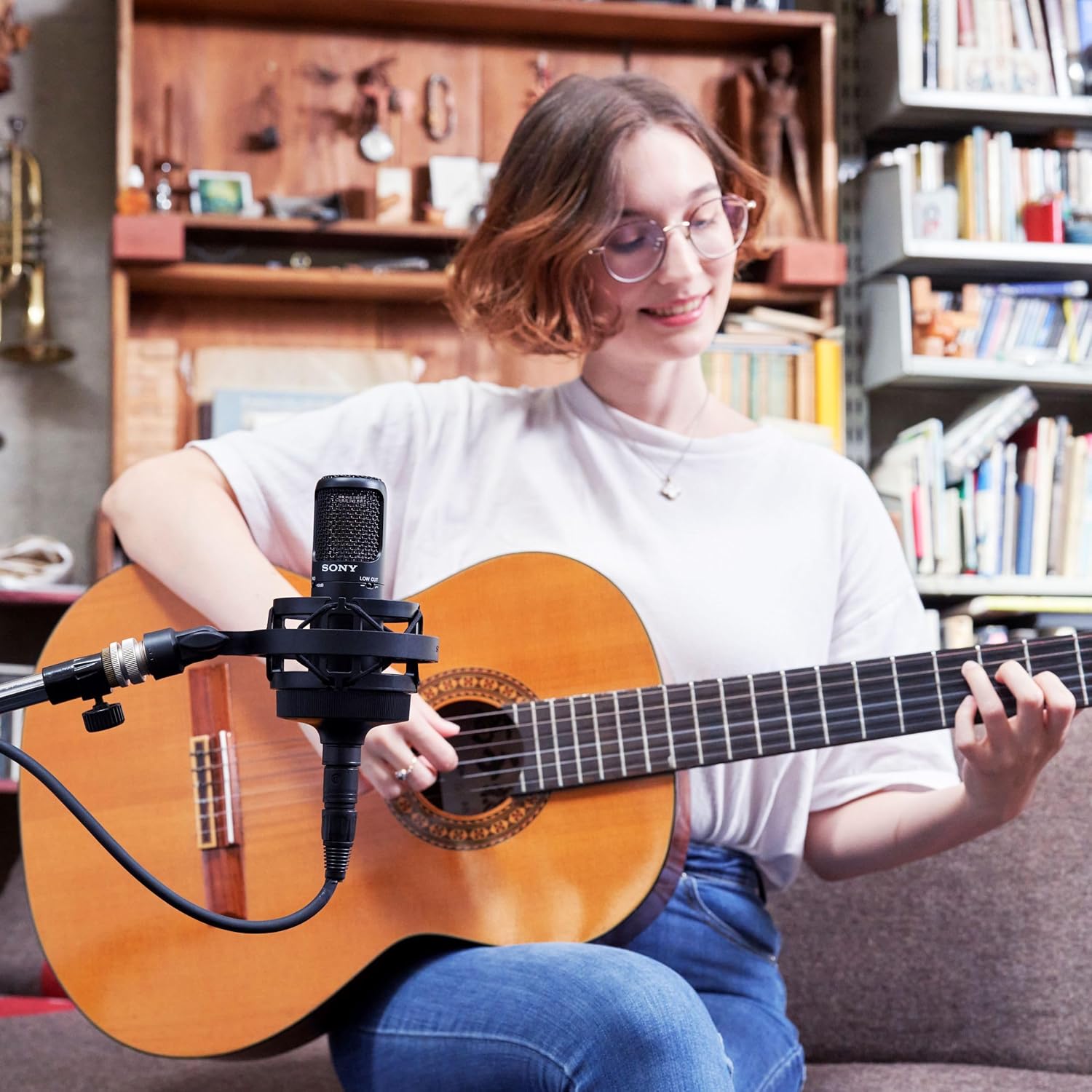 Sony C-80 is a unidirectional Condenser Microphone That can be Used for a Variety of Recording Projects in a Home Studio, Including Vocals, Spoken Word, and Acoustic Instruments Such as Guitar, Piano