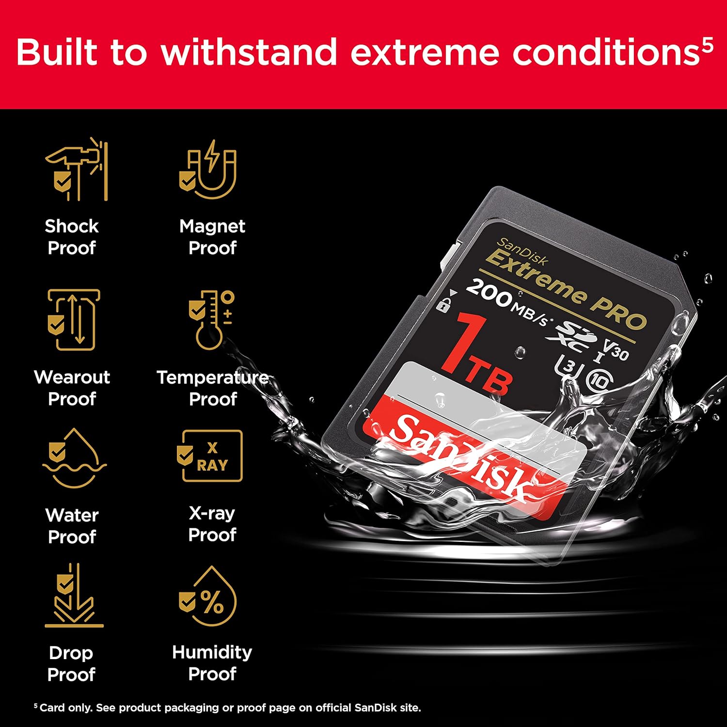 SanDisk Extreme PRO SDHC And SDXC UHS-I Card for 4K Video for DSLR and Mirrorless Cameras , Read and Write