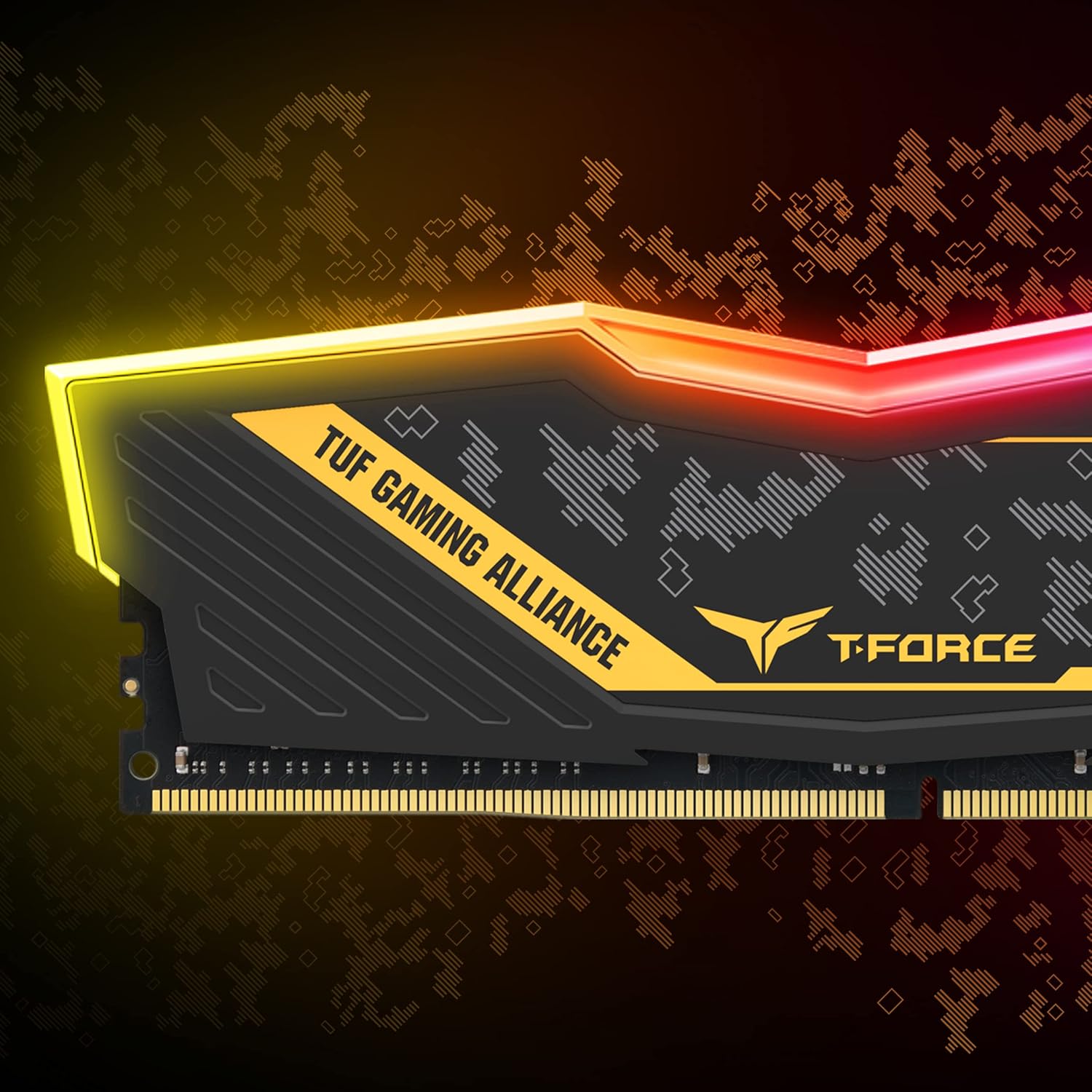 TeamGroup T-Force Delta TUF DDR4 RAM Kit, Desktop Gaming Memory, Metal Heatsink, ARGB Sync, XMP 2.0, for Intel/AMD CPU, High Performance Low Latency Module