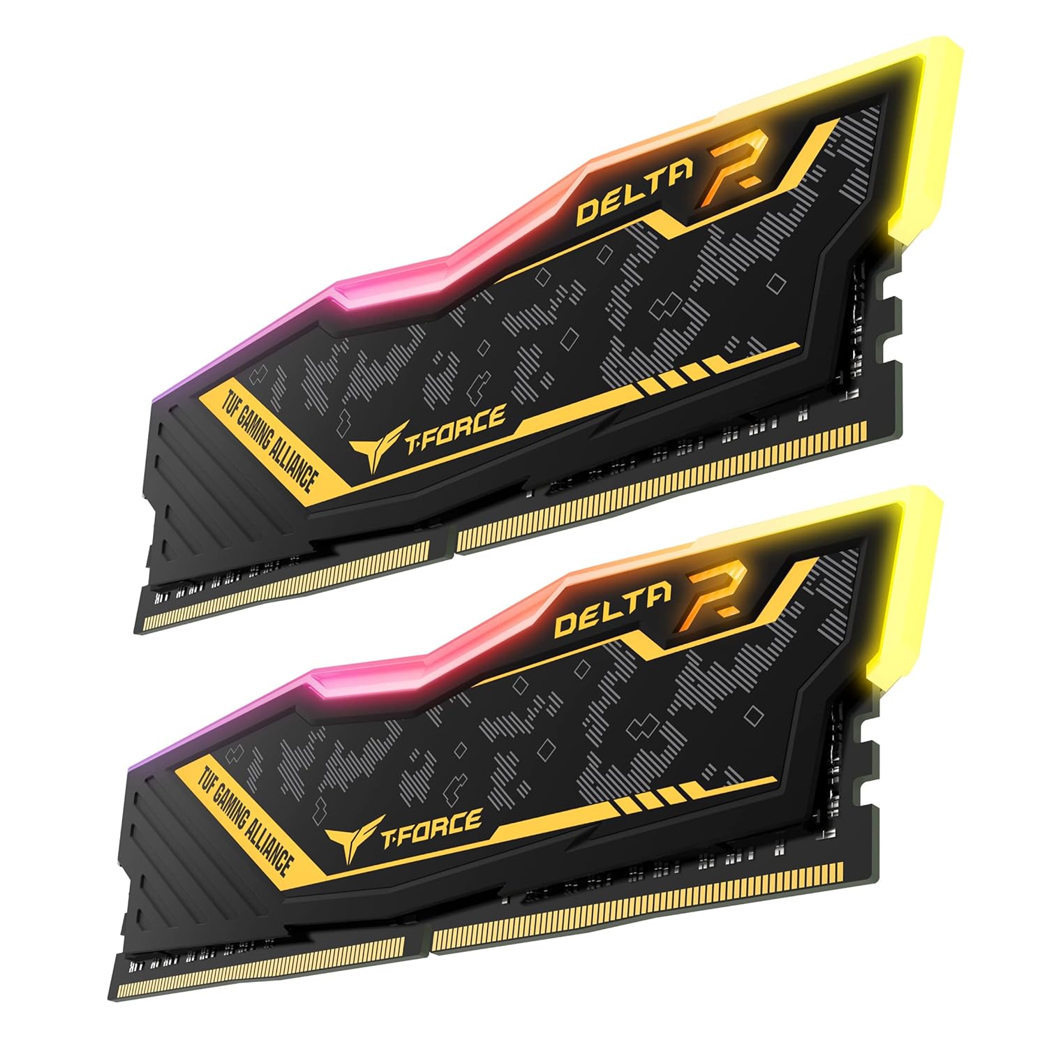 TeamGroup T-Force Delta TUF DDR4 RAM Kit, Desktop Gaming Memory, Metal Heatsink, ARGB Sync, XMP 2.0, for Intel/AMD CPU, High Performance Low Latency Module