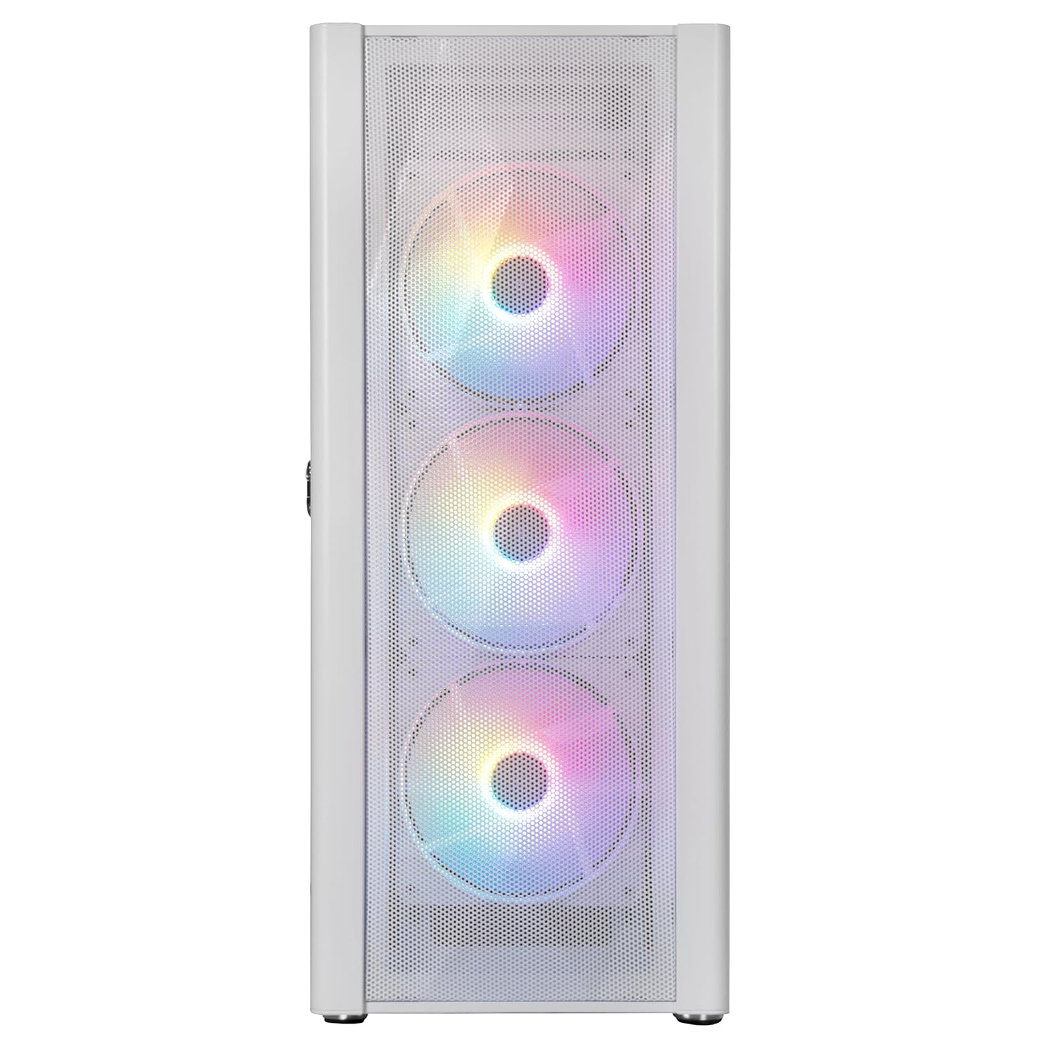 GALAX Revolution (REV-06) PC Case Gaming Cabinet with 4 RGB Cooling Fans | Supports ATX, M-ATX, ITX | Hinged Magnetic Tempered Glass Door | Mesh Panel | Minimalist Design | Spacious Interior (White)