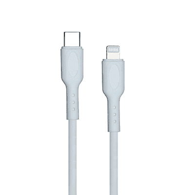 Champion Type-C to iPhone PD 27W Data Sync & Charging Cable PVC for all Apple & Lightning Port Devices (White) - 1 Meter