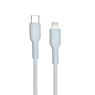 Champion Type-C to iPhone PD 27W Data Sync & Charging Cable PVC for all Apple & Lightning Port Devices (White) - 1 Meter