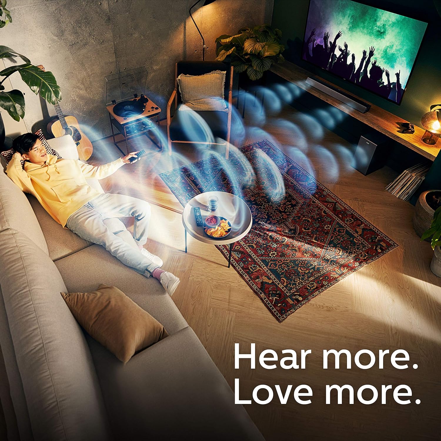 Philips Audio TAB7305 2.1Ch 300W Bluetooth Soundbar With Wireless Subwoofer, Dolby Audio, Hdmi Arc And Optical Input