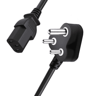 Champion Power Cord Cable for Desktop Computer 1.2 Mtr 3 Pin Cable (Black)