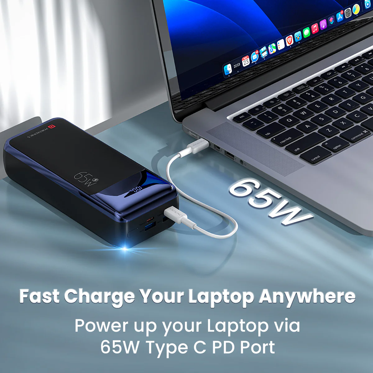 Portronics Ampbox 27K 65W 27000 mAh 4-in-1 Fast Charging