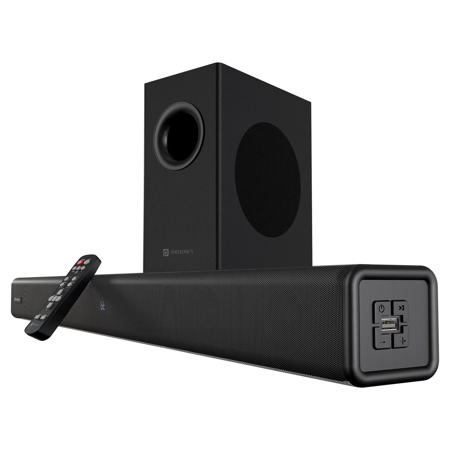 Portronics Sound Slick 8 80W Soft Touch Control Bluetooth Soundbar (Black)