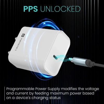 ortronics Adapto 25 25W Super Fast Type C PD Wall Charger for iPhone 15/14/13/12/11 All Pro,Max Series, Samsung Galaxy S/A/M/F Series & Other Type C Devices, PPS Protection,Fast Charging Adaptor