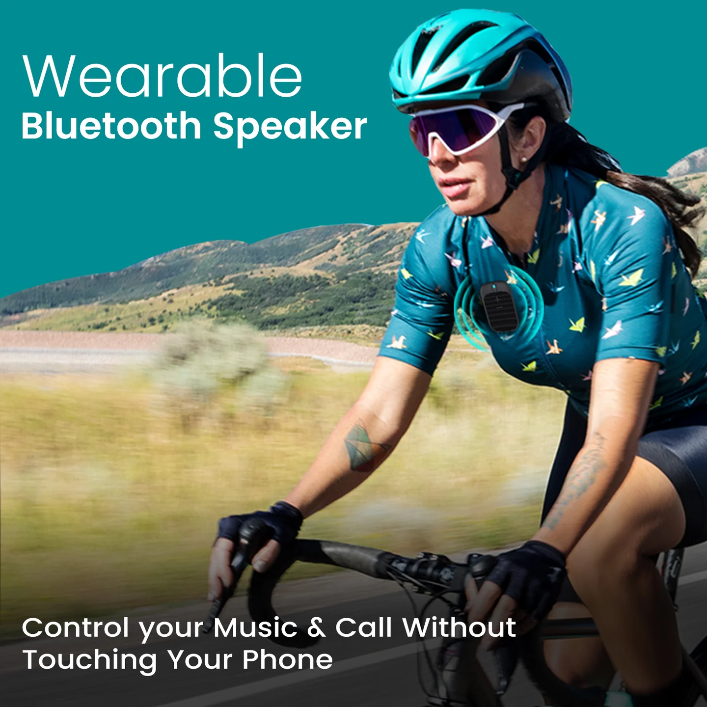 Portronics Talk Four 2W Wearable Bluetooth Speaker with Mic, Portable Speaker with Microphone