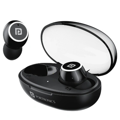 Portronics Harmonics Twins S13 in Ear True Wireless Earbuds with Mic, 24H Playtime, Game/Music Mode, Touch Control, 8mm Driver, Bluetooth 5.3v,IPX5 Water Resistance, Type C Fast Charging