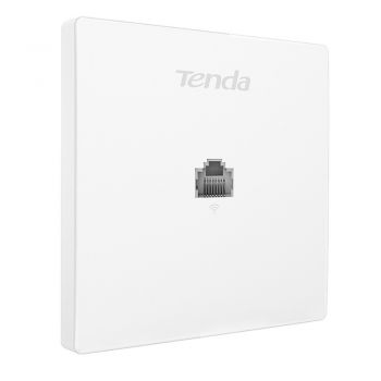 Tenda W12 AC1200 Wall Plate Access Point, Dual Band Gigabit PoE, 2*10/100/1000 BaseTX Port Interface, 2 Rooms Cover Range, White