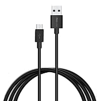 Portronics Konnect Core Plus 2M Fast Charging 3A Micro USB Cable for Android Phones (Black)