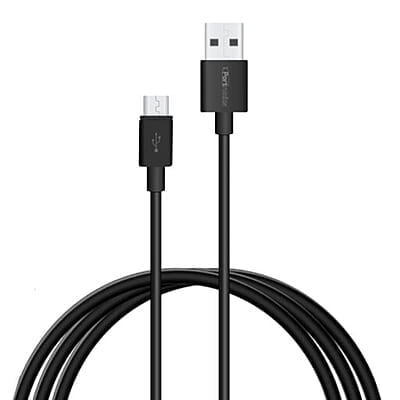 Portronics Konnect Core Plus 2M Fast Charging 3A Micro USB Cable for Android Phones (Black)