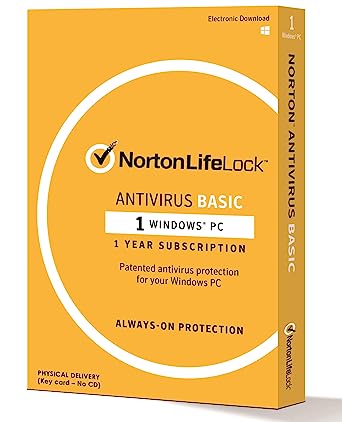 Norton Antivirus Basic – 1 Device – 12 months – (Activation Key Card)