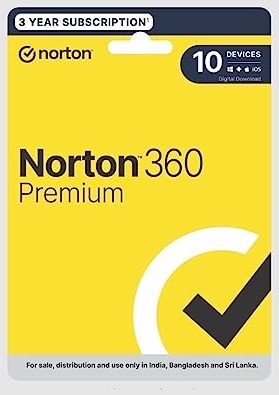 Norton 360 Premium|10 Users 1 Year|Total Security for PC, Mac, Android or iOS, PC Cloud Back Up