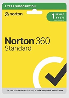 Norton 360 Standard |1 User 1 Year|Total Security for PC, Mac, Android or iOS | PC Cloud Back Up