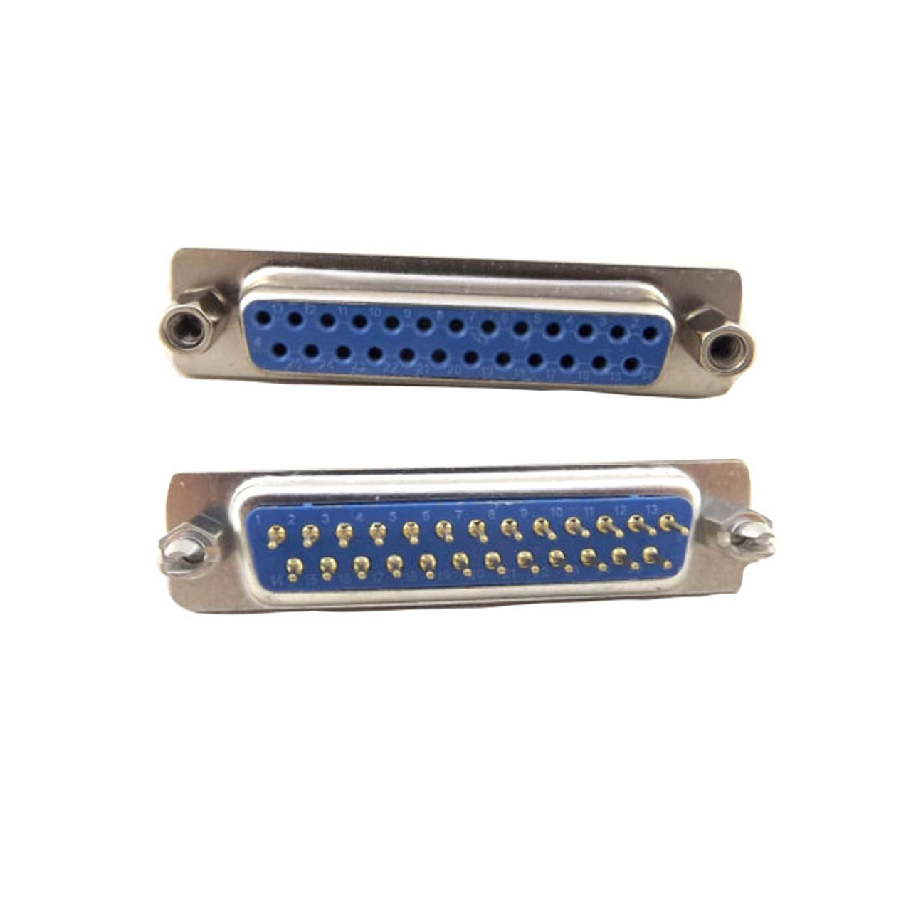 D-SUB Straight PCB Termination Connector with Lock – Standard Crimp Type for Secure Electrical Connections