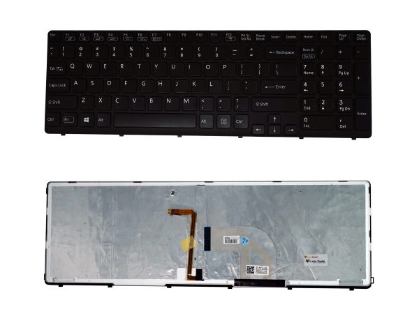 Laptop Keyboard for Sony VAIO SVE15 SVE 15 Series (with Backlight Black/White Color)