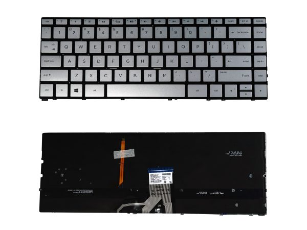 Laptop Keyboard Compatible for HP Spectre X360 13-AD 13-AC 15-BL Silver Colour with Backlight