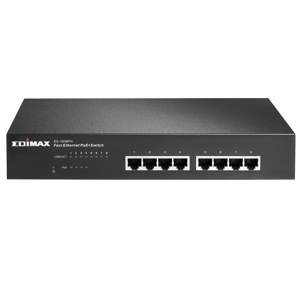 Edimax ES-1008PH Long Range 8-Port Fast Ethernet Switch With 4 PoE+ Ports