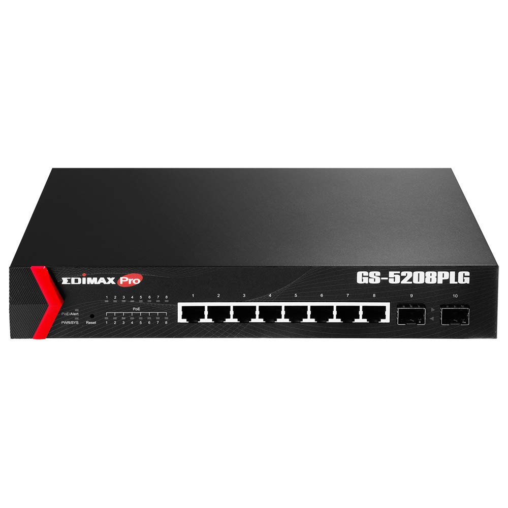 Edimax GS5208PLG 8 Port Giga PoE+ Web Smart Switch with 2 SFP Uplink Port