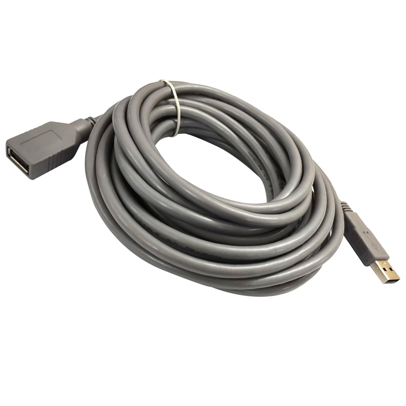 Prime USB 2.0 Reversible Extension Cable (Compatible with Laptop, Desktop, HDTV, Set Top Box, DVD, VCR, TV (Grey)