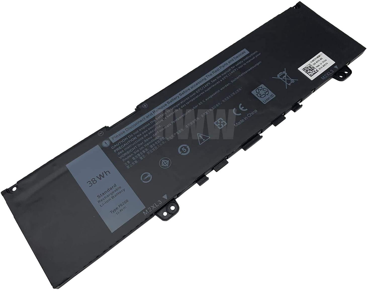 Dell Laptop Battery Dell F62G0 ,Inspiron 7373, Vostro 5370 , 11.4V, 3-Cell , 2200mAh – Compatible