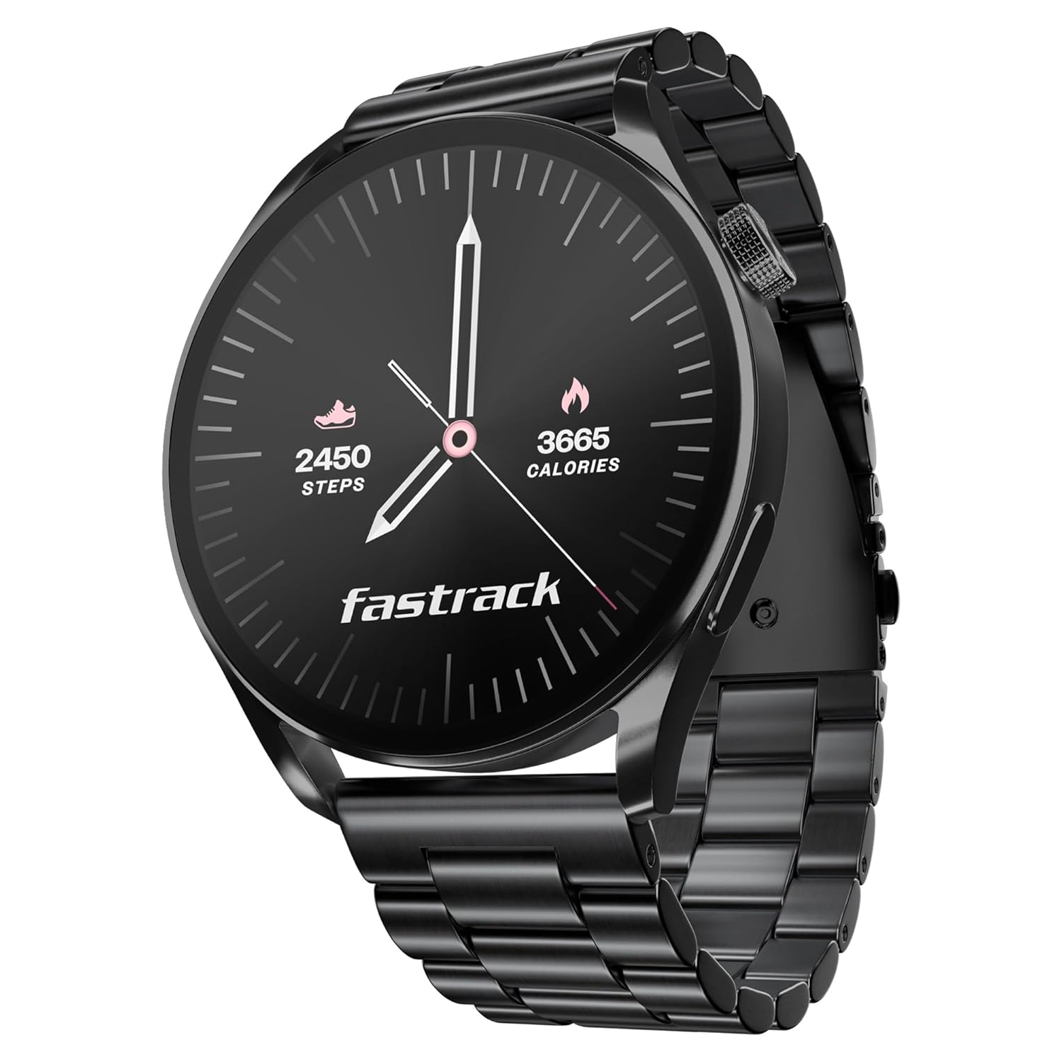 Fastrack Dezire FX1 Luxury Metal Smart Watch, 1.38” (3.50cm) UltraVU HD Display, Functional Crown, SingleSync BT Calling, AI Voice Assistant, 100+ Smartwatch Faces, IP68, Upto 5 Day Battery