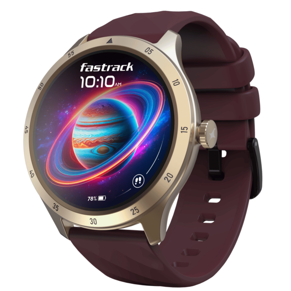 Fastrack Jupitor R2 Smart Watch, 1.38” (3.50 cm)TFT Display, 240 * 240 Pixel Resolution, SingleSync BT Calling, AI Voice Assistant, 100+ Sports Modes & Smartwatch Faces,Upto 5 Day Battery, IP68 (Beige