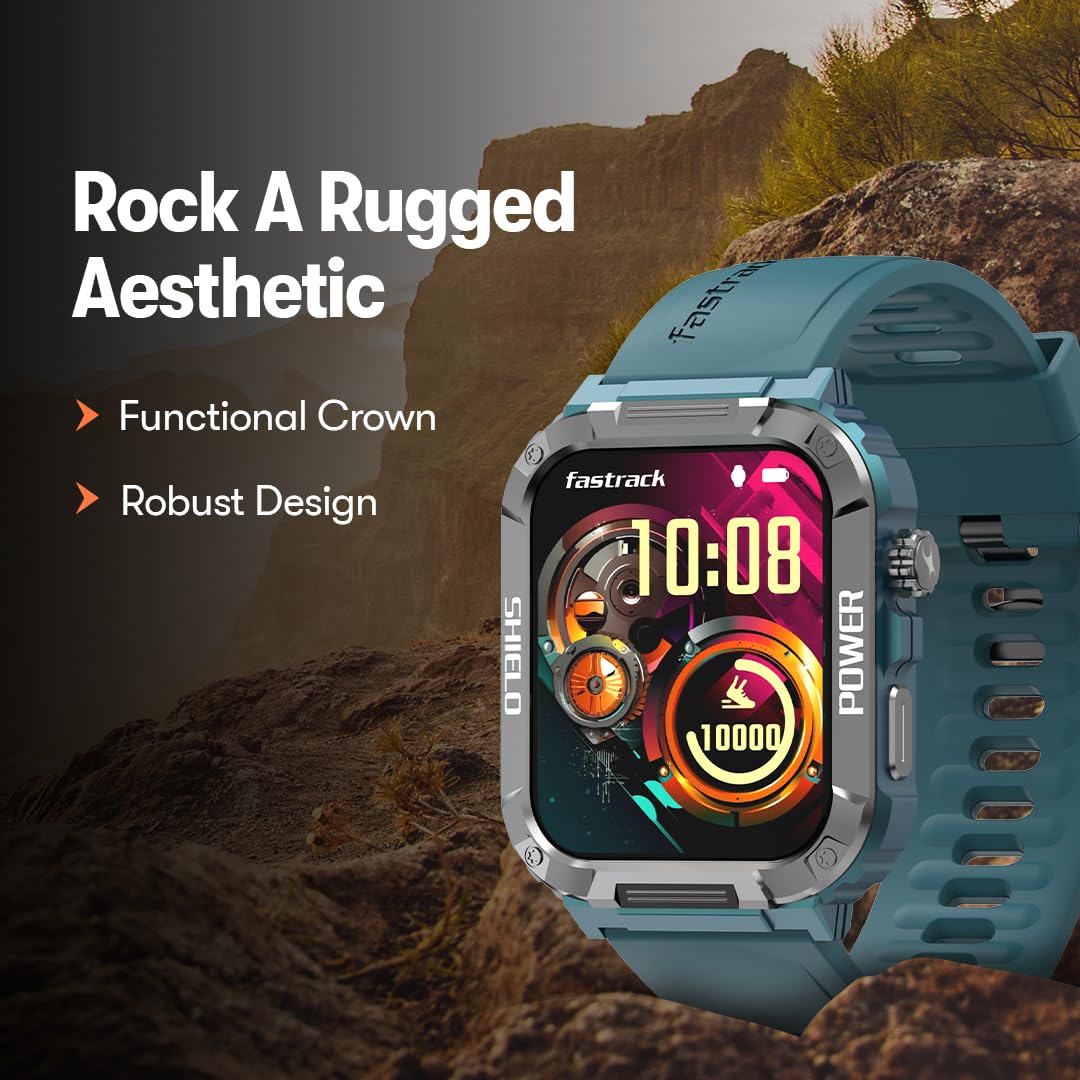 Fastrack Limitless Valor Rugged Smartwatch (4.85cm) 1.91" UltraVU Display, BT Calling, 100+ Sports Modes