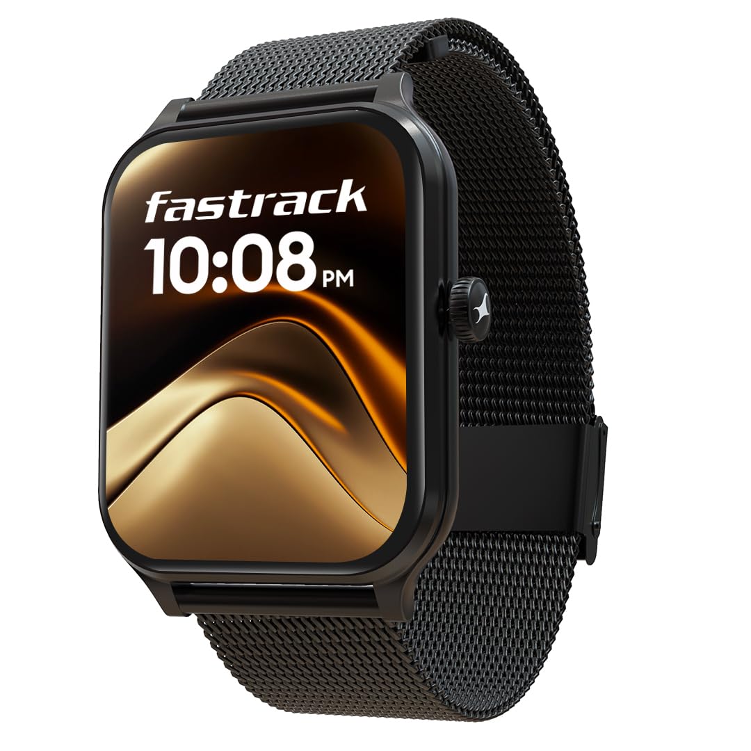 Fastrack New Limitless Classic|Large 1.91" (4.85cm) Super UltraVU Display|Functional Crown|Highest 320x385 Pixel Resolution|SingleSync BT Calling|100+ Sports Modes|Metal Case Premium Smartwatch 