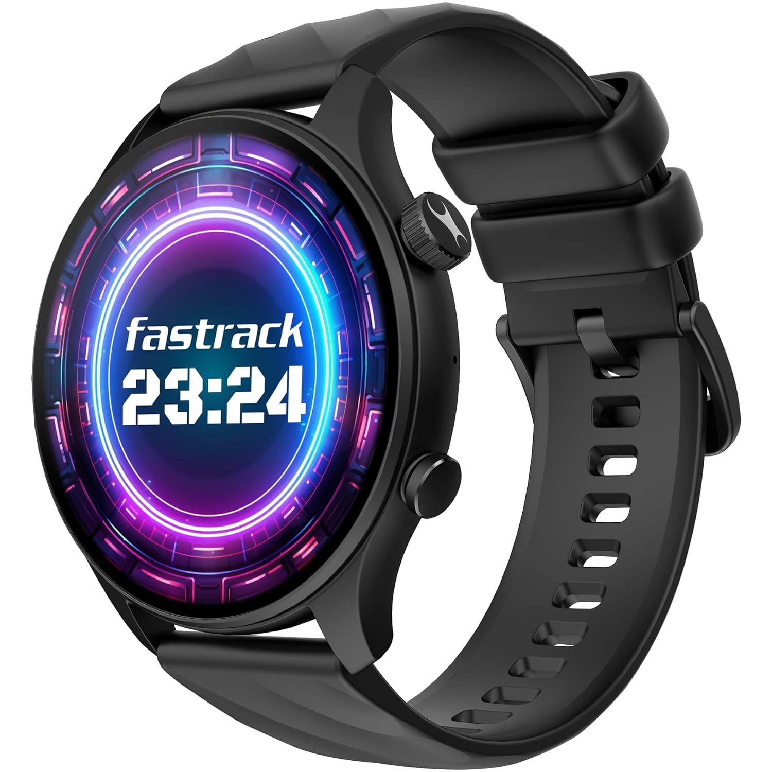 Fastrack Vivid Pro 3.6 cm (1.43) AMOLED Display with Industry Best 466 x 466 Pixel Resolution with AOD Smart dial Silicone Strap Watch for Unisex